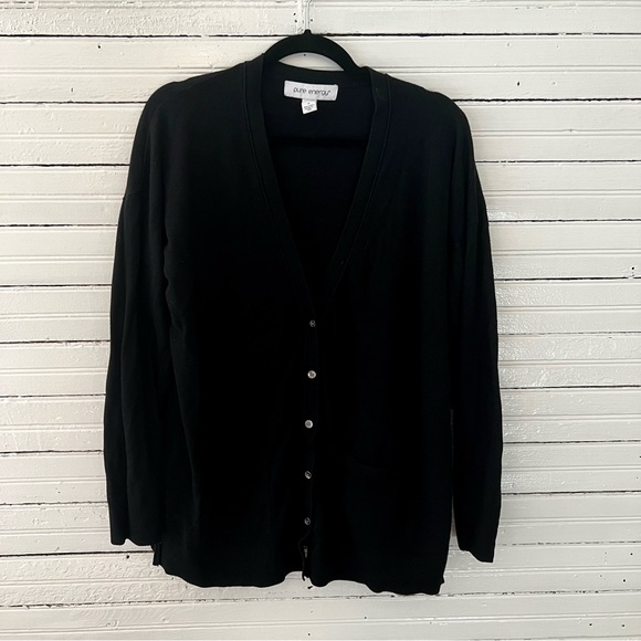 Pure Energy Sweaters - Basic Black Cardigan
